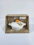 Peanuts New 2025 Rae Dunn Snoopy Fall Brie Baker & Cheese Knife Ceramic 400OZ. Fixed Price $35.00.