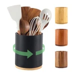 Wooden Utensil Holder 360 Rotating 7.3'' Large Kitchen For Kit.... Fixed Price $37.09.