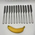 Mikasa Metro Korea Stainless Flatware Set Of 12 Dinner Knives Vintage. Fixed Price $69.99.