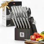 Imarku 14 Piece Japanese Stainless Steel Knife Set With Block Model I-KS0291DG. Fixed Price $259.99.