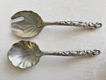 Arthur Court Signed Salad Server Spoon & Fork Safari Elephant Endangered Animals. Fixed Price $16.00.
