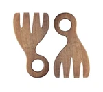 Bloomingville Acacia Wood Salad Servers, 7 Inch, Brown. Fixed Price $37.48.