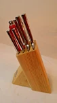 9 Pc. Fiestaware Cutlery Knife & Block Masquerade 7 Knives W/. Fixed Price $88.00.