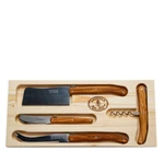Laguiole Jean Dubost 4-PIECE Cheese & Wine Set W/olive Wood Handles. Fixed Price $90.99.