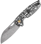 Kansept Knives Model 6 Left Hand Carbon Fiber Folding Damascus Knife 1022L1. Fixed Price $168.95.