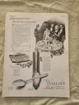 1925 Vtg Orig Magazine Ad Wallace Silver & Plate Siiverware Real Beauty Shows. Fixed Price $10.00.