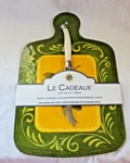 New Cadeaux Olive Branch Cheese Fruit Board Laguille Bee Knife Spreader Set. Fixed Price $25.00.