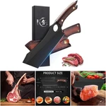 6.9 Inch High Carbon Steel Black Boning Knife Forge Fire Outdoor Cutting Gift. Fixed Price $81.99.