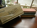 8437) Donxote Double Side Grit Sharpening Stone Kit 400/1000 3000/8000. Fixed Price $41.08.