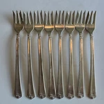 Set Of 8 Vintage Cocktail Forks Holmes & Edwards Deepsilver Silver-plate. Fixed Price $14.00.