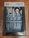 Towle Silversmiths Living Wave 20-PC. Flatware Forged New. Fixed Price $30.00.