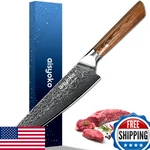 Aisyoko Damascus Chef Knife 8-INCH Sharp Kitchen Japan VG-10 Stainless. Fixed Price $57.81.
