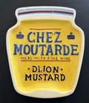Chez Moutarde Dijon Mustard, Kitchen Decor, Spoon Rest. Boston Warehouse 1998.. Fixed Price $29.99.