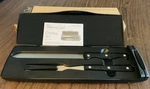 Pampered Chef Knife & Fork Carving Set W/built-in Sharpener #1041 New Opened Box. Fixed Price $24.50.