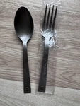Restoration Hardware Hammered Steel Rivet Serving Spoon Fork Jefferson Mack 8. Fixed Price $44.95.