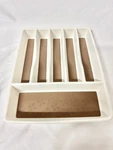 Rubbermaid No Slip Cutlery Tray, Large, White. Fixed Price $10.00.