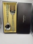 Simplydesignz Modern Metals Fancy Fork & Spoon Salad Serving Set, New Box. Fixed Price $9.99.