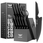 Haugo Kitchen Knife Set With Block 15-PIECE High Carbon Stainless Steel Professi. Fixed Price $74.70.