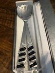Wild Eye Designs Spoon & Fork Salad Serving Set With Beaded Handles Stainless. Fixed Price $19.25.