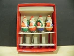 Boston Warehouse Jolly Santa Cheese Dip Spreaders Christmas Holiday Vtg 1995. Fixed Price $9.99.