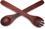 Lipper International Cherry Finished Salad Servers, 12" Long, One Pair. Fixed Price $16.99.