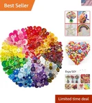 Colorful 500-700 Piece Resin Button Set For Endless Diy Creative Projects. Fixed Price $17.99.