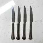 Reed & Barton Lyndon Stainless Glossy Silverware Solid Handle Steak Knife Set 4. Fixed Price $29.99.