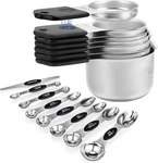 Magnetic Measuring Cups & Spoons Set Stainless Steel Kitchen Baking Tools. Fixed Price $64.99.