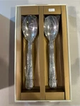 Ralph Lauren Salad Server Crocodile Piece Spoon Fork 12 New In Box. Fixed Price $40.00.