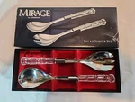 Mirage By Robinson Salad Server Set Stainless Steel Acrylic Handle Japan. Fixed Price $25.00.