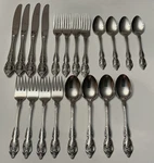 Set Of 20 Oneida Usa Renoir Pembrooke 18/8 Stainless Flatware Knives Forks Spns. Fixed Price $79.95.