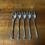 Dansk Odin Dinner Forks Set Of 5 Satin Stainless 7/8" Japan. Fixed Price $105.00.