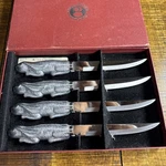 Nos Arthur Court Rabbit Stainless Steel Steak Knife Set Of 4/#4-22 Original Box. Fixed Price $80.00.