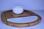 Tru Bamboo Serving Tray Sushi Solid Wood Cutting Board Charcuterie Food Bowl. Fixed Price $28.99.