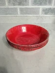 Set Of 4 Laurie Gates California Designs Mauna Melamine Bowls Red. Fixed Price $16.00.