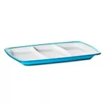 Omada-italy T2516 3 Section Square Appetizer Server Plate Size 11X8.5X1. Fixed Price $21.25.