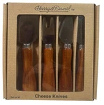 Harry & David Cheese Knives Set Of 4 With Wooden Handles In Gift Box. Fixed Price $8.00.