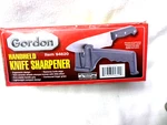 Gordon Knife Sharpener Hand Held Groove Twin Ceramic Rods With Box. Fixed Price $18.00.