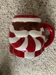 African American/black Santa Head Figural Mug Red/white Striped Beard New. Fixed Price $14.00.