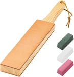 Angerstone Double Side Leather For Knife Sharpening - 14"X 2" Stropping. Fixed Price $32.99.