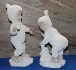 Set Vintage Baby Figurines Winston Marketing Group Christmas Winter Snowbal. Fixed Price $45.00.