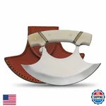 Szco Ulu Hunting Knife 5.5" - Camping, Skinning, Stainless Steel Blade. Fixed Price $42.11.