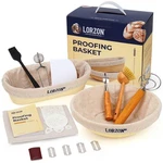 Lorzon Banneton Bread Proofing Baskets Set 2, 11" Round & 12" Oval Sourdou.... Fixed Price $27.20.