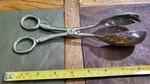 Ornate Elegance Brand Vtg Zinc Alloy Silverplated Scissor Salad Tongs. Fixed Price $13.99.