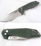 Cjrb Riff Button Folding Knife 3.5" AR-RPM9 Steel Blade Green Micarta J1928. Fixed Price $59.99.