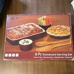 Fusion Gourmet 6-PIECE Stoneware Serving Set Dish Baking Ramekins. Fixed Price $20.99.