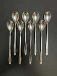 8 Piece Set Gorham Stegorcraft Stainless Sculptura Iced Tea Spoons * Usa. Fixed Price $18.00.
