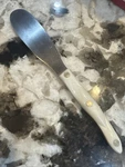 Cutco #1768 Ki White Pearl Handle Serrated Spatula Spreader Knife Made In Usa. Fixed Price $44.90.