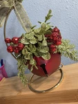 Ganz Kissing Krystals Mistletoe Red Sleigh Bell 5" Christmas Hanging Ornament. Fixed Price $9.00.