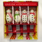 Oneida Set Of Four Petite Christmas Snowman Spreader Stainless Steel Knives. Fixed Price $17.99.